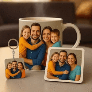 Coffee mug with photos